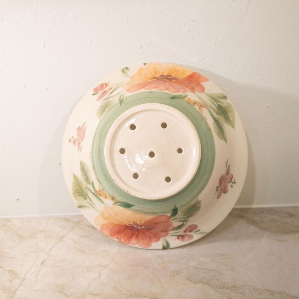 Vintage Hand-Painted Floral Ceramic Berry Bowl | Meadows by Patton Berry Bowl